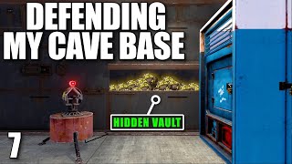 YouTube thumbnail for aloneintokyo's video titled 'DEFENDING MY OPEN CORE CAVE BASE AGAINST A 10+ DEEP CLAN | Solo Rust'