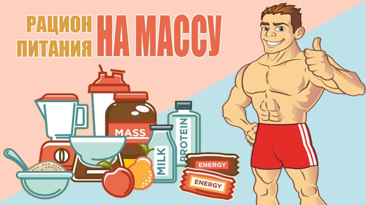 Подробный рацион питания ДЛЯ НАБОРА МАССЫ