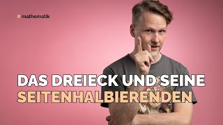 Der Schnittpunkt der Seitenhalbierenden im Dreieck