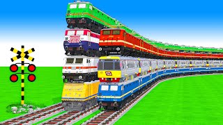 【踏切アニメ】あぶない電車 6 TRAIN Climbing Pynamid 2025 mix🚦 Fumikiri 3D Railroad Crossing Animation #1million