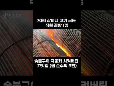 [100만뷰🎊] 70평 갈비집 고기 굽는 직원 꼴랑 1명 숯불구이를 자동화 시켜버린 고깃집 (순수익 9천)