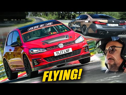 FLYING VW Golf GTI & Ring Taxi Dancing the Nürburgring!