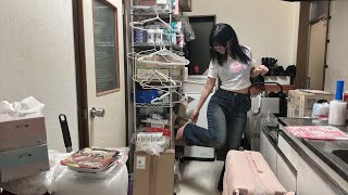 【顔出し】段ボールとカビだらけだった汚玄関を片付けました / I cleaned up the entrance.【べあもりゆるも / be