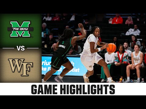 Marshall vs. Wake Forest Game Highlights | 2023-24 ACC Women’s Basketball