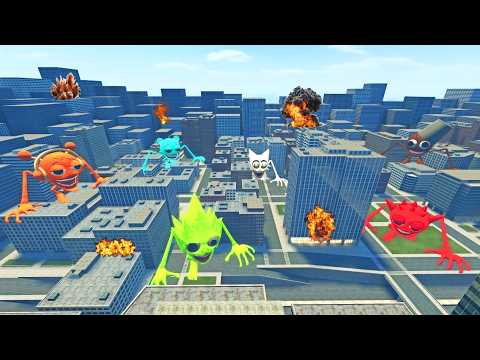 Un DRON capta a SPRUNKI SONIC TAPES  en la CIUDAD | Garry's Mod Sandbox