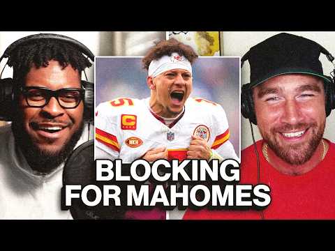 "This guy's AN ANIMAL!" - Trey Smith admits how tough blocking for Mahomes really is to Travis