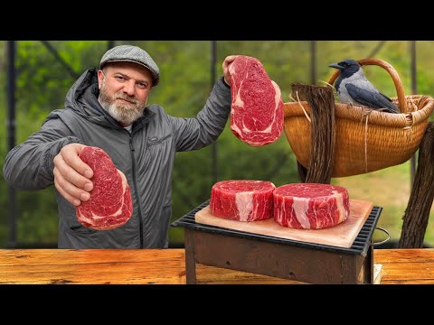 Juicy Steaks On Hot Salt Blocks Inside A Quiet Greenhouse!