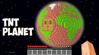 NEVER LIGHT THE BIGGEST TNT PLANET in Minecraft! I found GIANT SECRET TNT PLANET HOUSE!