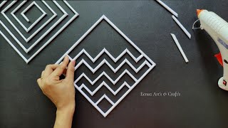 Patterns out of paper - Paper Wall Decoration Ideas - Paper Craft -Home Decorating ideas#papercraft