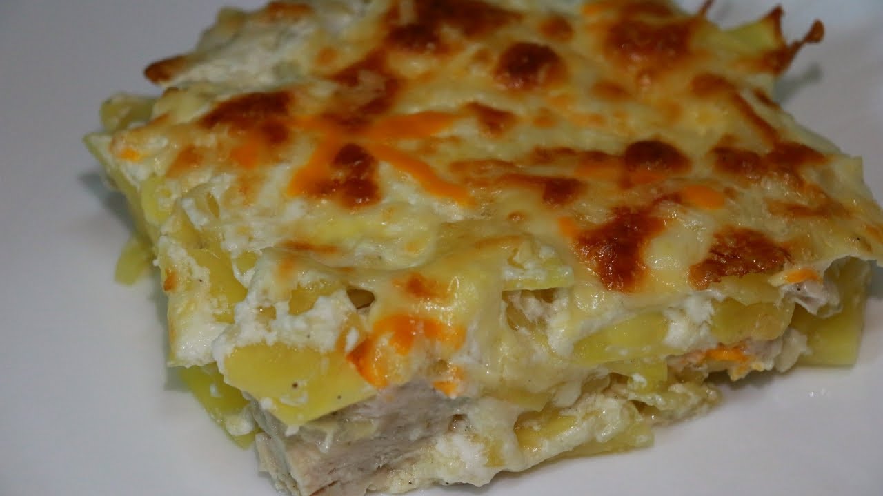 Картофельная Запеканка с белым мясом!