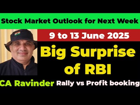 STOCK MARKET OUTLOOK FOR NEXT WEEK: 9 to 13 June by CA Ravinder Vats