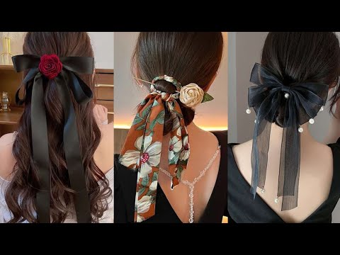 Most Beautiful Trendy || Korean hair Accessories || 🎀Bow style hair clip 😍@officialfashionbeauty