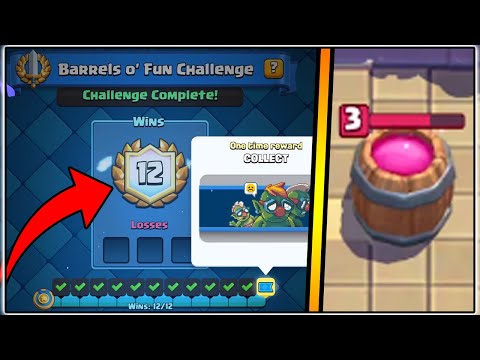 12-0 BARREL O FUN CHALLENGE | CLASH ROYALE | BEST BARREL O FUN DECK!