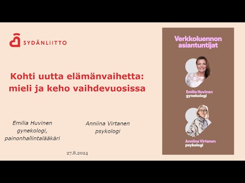 Sydänliiton verkkoluento | Kohti uutta elämänvaihetta: mieli ja keho vaihdevuosissa