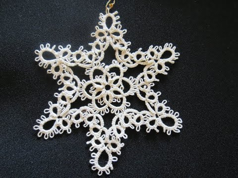Needle Tatting Snowflake Part 3