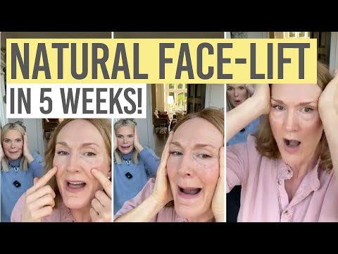 FACE-LIFT IN 5 WEEKS | NO SURGERY OR FILLERS ☝️| FACIAL MASSAGE & EXERCISE ROUTINE 🏋️‍♀️