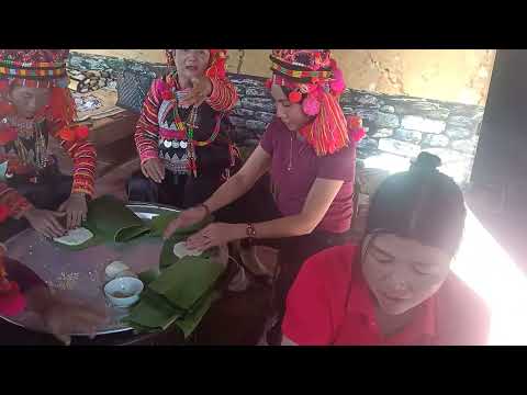 cô gái hà nhì làm bánh dày