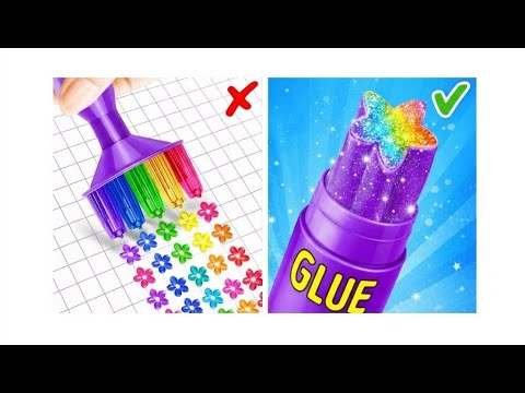EASY ART HACKS THAT MAKE DRAWING BETTER! ✏️🎨Genius Art Supply Hacks for School! by 123 GO SCHOOL