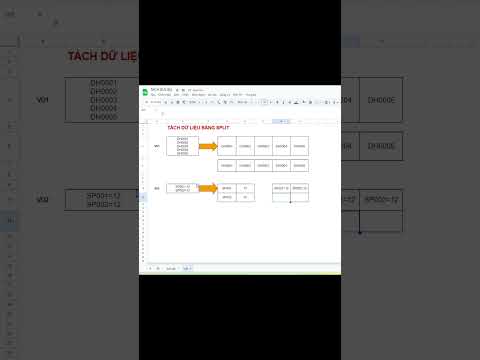Hàm Split tách dữ liệu trong Google sheets #excel #exceltips #hocexcelonline #split