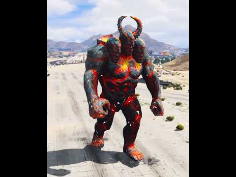 Superman Sends The Lava Titan to HELL in GTA 5 😱 #shorts