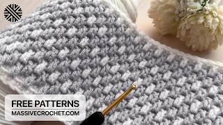 VERY EASY Crochet Pattern for Beginners! 🩶 Crochet Stitch for Baby Blanket, Bag & Sweater