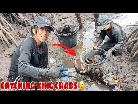 Catching Muddy King Crab Dito Lang Pala Lungga Nila 😮