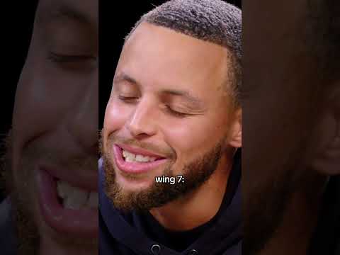 Steph Curry's reaction to every wing on Hot Ones 😳