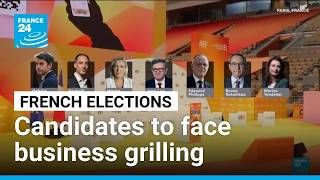 YouTube video thumbnail: Presidential Candidates to Be Grilled on Economy at French Business Summit