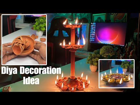 Diya Decoration Idea for diwali special | Home decoration idea 🪔 #artfreak #diwali