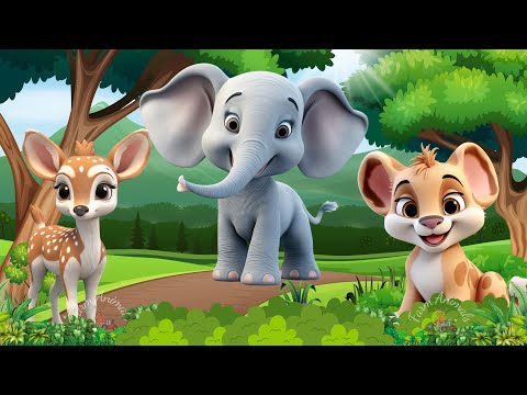 Collection of Cute Pets: Deer, Elephant, Wombat, Reindeer - Animals Moment