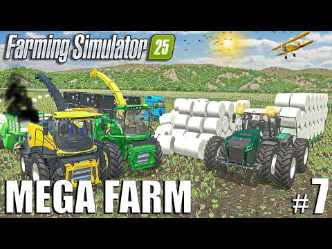 Start of the MEGA SILAGE | MEGA FARM Challenge | Farming Simulator 25