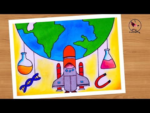 International Science Day Drawing || How To Draw Science Day Pencil Drawing  || Science Day Drawing - YouTube | Pencil drawings, Drawings, Drawing for  kids