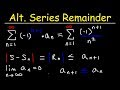 Understanding Alternating Series and Error Estimation