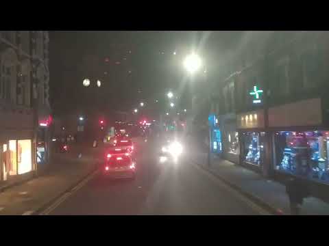 Night Full Route Visual: W7 Timelapse from Muswell Hill Broadway to Finsbury Park Station