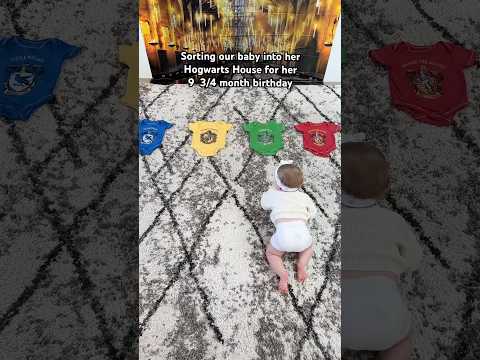 9 and 3/4 month sorting ceremony ๐งโโ๏ธ#harrypotter #sortinghat