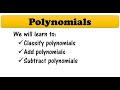 Classifying and Performing Operations on Polynomials