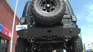 2012 Jeep Wrangler  Liter with Custom Split Dual Exhaust by Kinney's  (Flo~Pro muffler) - YouTube