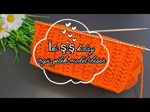 Kolay iki şiş örgü yelek,süveter,şal model desen 🧶#knitting #crochet #handmade #flower #diy