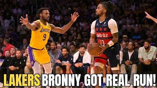 LAKERS BRONNY JAMES GOT REAL RUN!