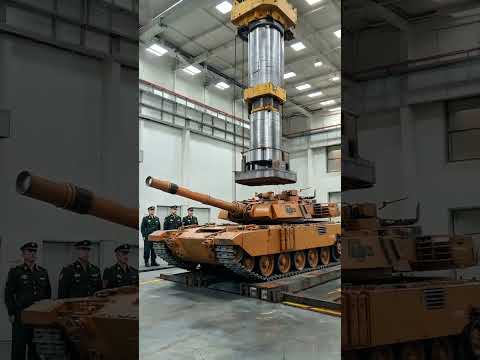 Abrams tank vs hydraulic press #shorts #viral #crush