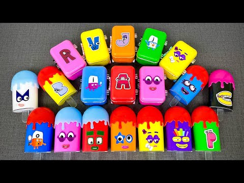 Numberblocks & Alphablocks🌈Finding Numberblocks, Alphablocks in Suitcase, Ice Cream Coloring! ASMR