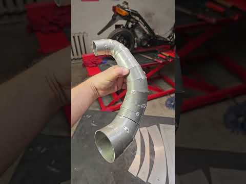 Aluminum 2-stroke exhaust pipe! Full build on my channel! #2stroke #hondadio #custom #scootertuning