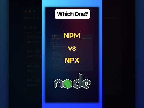 npm vs npx in nodejs #nodejs #coding #javascriptdev