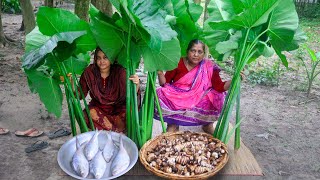 3 Recipes of Hilsa/Ilish - Taro Hilsa Curry, Hilsa Vorta, and Hilsa Arum Spinach Recipes