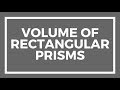 Volume and Dimensions of Prisms