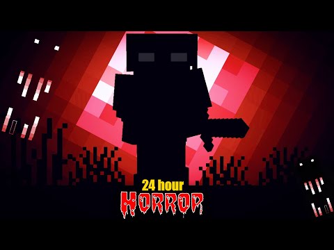 MINECRAFT 24 Hour In BLOODY Horror World? Ep-2