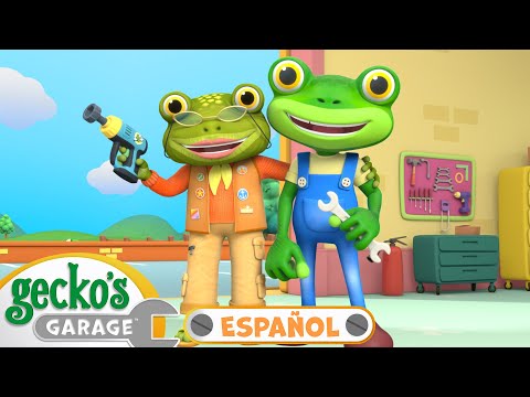 La abuela de Gecko visita el taller 🐸 Garaje de Gecko | Carros para niños | Videos educativos