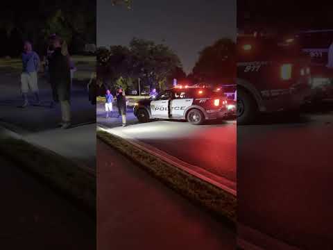 DWI driver crashes, BMW into two police cars blocking the intersection claims he didn't see the poli