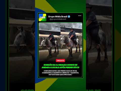 Gord40 da XJ realiza sonho de andar a cavalo após perder 115 kg