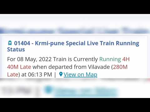 01404 - Krmi-pune Special Live Train Running Status